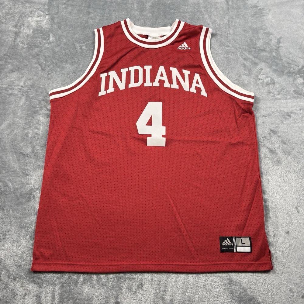 Indiana Hoosiers #4 Jersey Adidas Large Red NCAA Basketball College